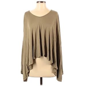 Free People XS Cropped Flowy Long Sleeve Top